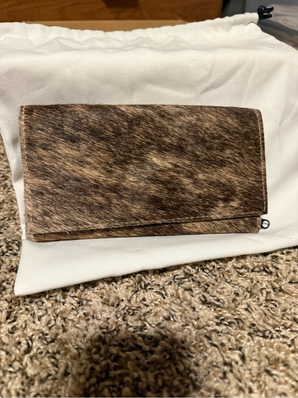 Holy Cow Couture Bandit wallet Brown and Brindle
